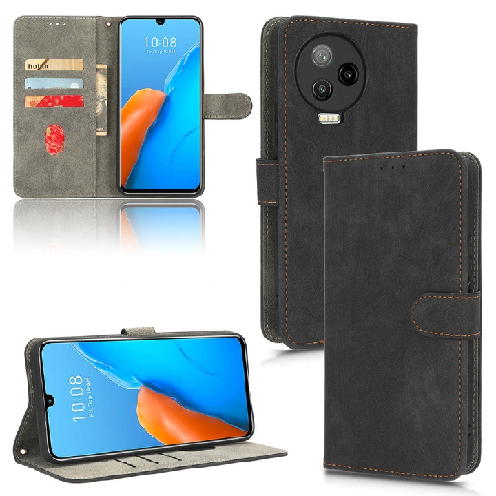 PU Leather Folio Flip Cover for Infinix Note 12 2023 4G/X676C Wallet Case with [RFID Blocking] Card Holster Kickstand Magnetic Closure Shockproof Phone Cover