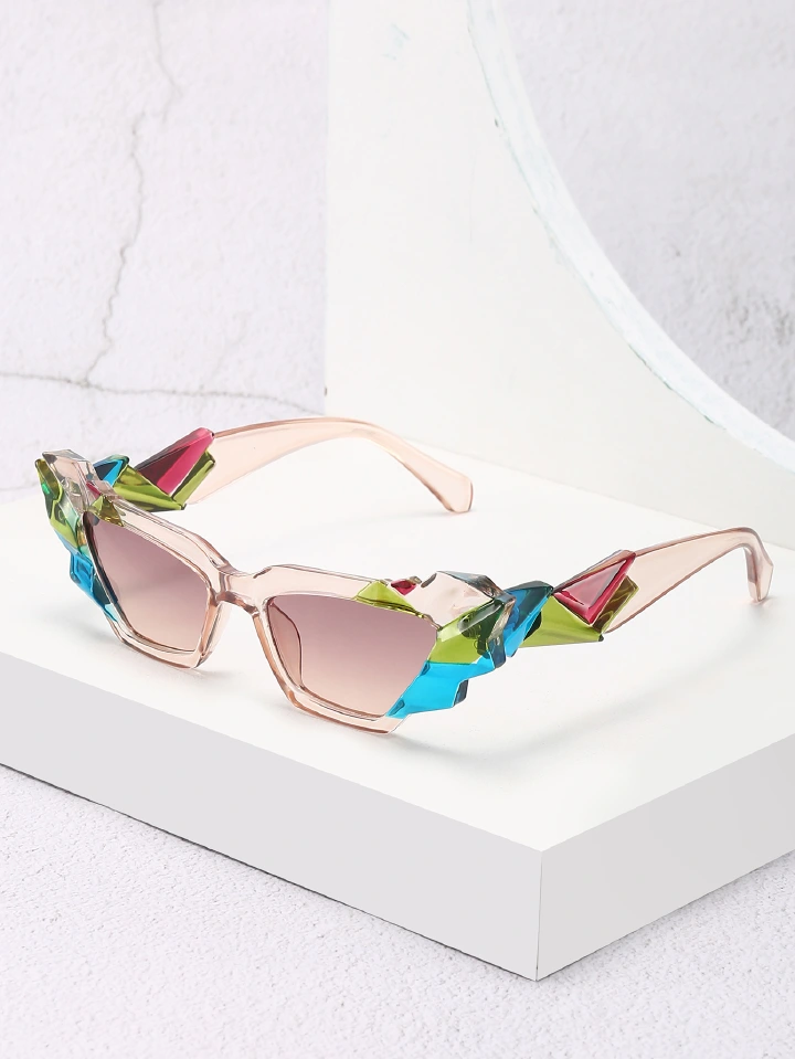 New Style Of Matching Personality Irregular Glasses Fashion Cat Eye Sunglasses Trend Ins Sunglasses