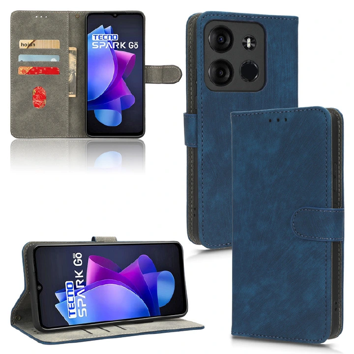 PU Leather Folio Flip Cover for Infinix Smart 7 Wallet Case with [RFID Blocking] Card Holster Kickstand Magnet