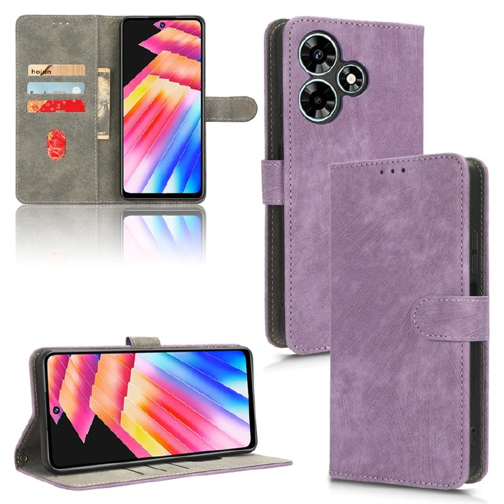 PU Leather Folio Flip Cover for Infinix Hot 30 Play Wallet Case with [RFID Blocking] Card Holster Kickstand Magnet