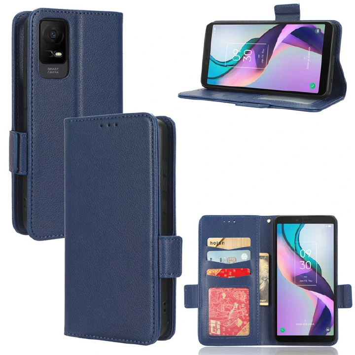 Wallet Flip Cover for TCL Ion X Case Lychee Pattern Leather Magnetic Flip Folio Stand Phone Cover with Card Holder