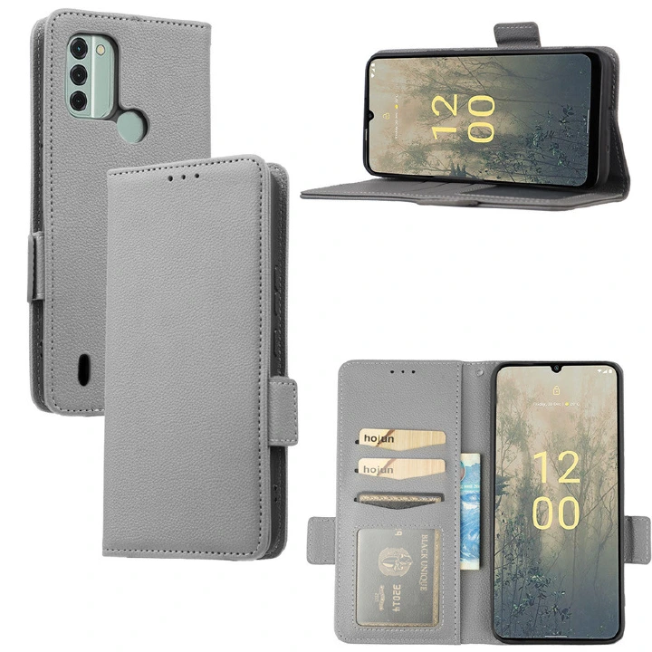 Wallet Flip Cover for Nokia C31 4G Case Lychee Pattern Leather Magnetic Flip Folio Stand Phone Cover with Card Holder