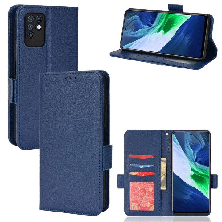 Wallet Flip Cover for Infinix Note 10 Case Lychee Pattern Leather Magnetic Flip Folio Stand Phone Cover with Card Holder