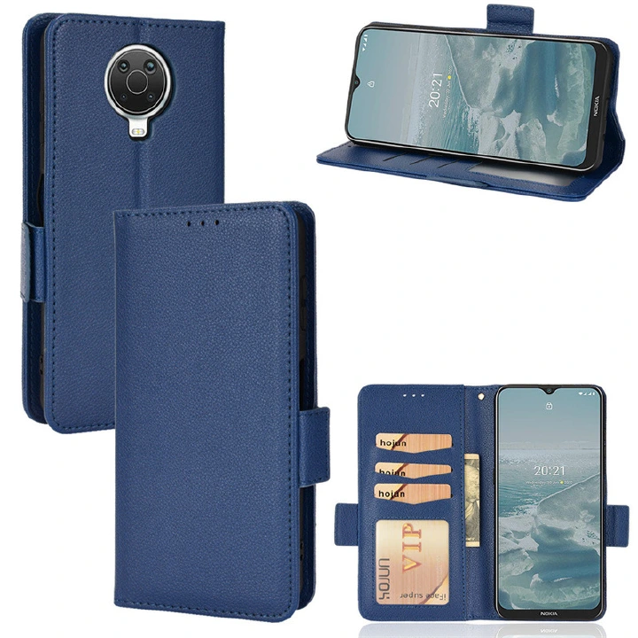 Wallet Flip Cover for Nokia G10 Case Lychee Pattern Leather Magnetic Flip Folio Stand Phone Cover with Card Holder