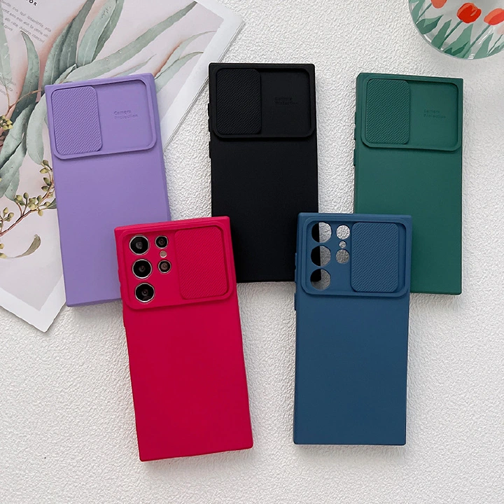 Sliding Windows Camera Protection Phone Case for Samsung Galaxy S23 Ultra S22 S21 Plus S20 FE A53 A33 A73 A31 A32 A51 A52 A71 A23 A13 A72 A54 Shockproof Bumper Protective Cover
