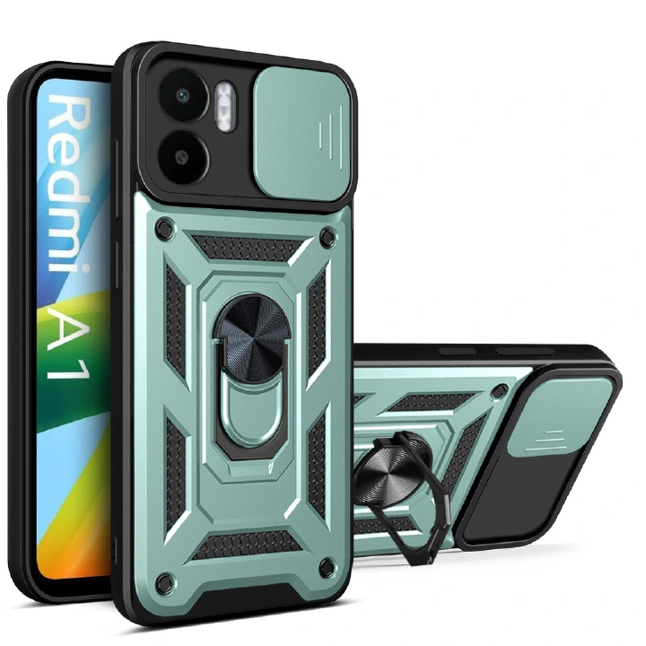 Phone Case for Xiaomi Redmi A1 10 5G Xiaomi Poco M5 4G Poco X4 GT Poco M4 Pro 4G Shockproof Bumper [Drop-Protection] Case with Ring Holder Stand Magnetic Cover