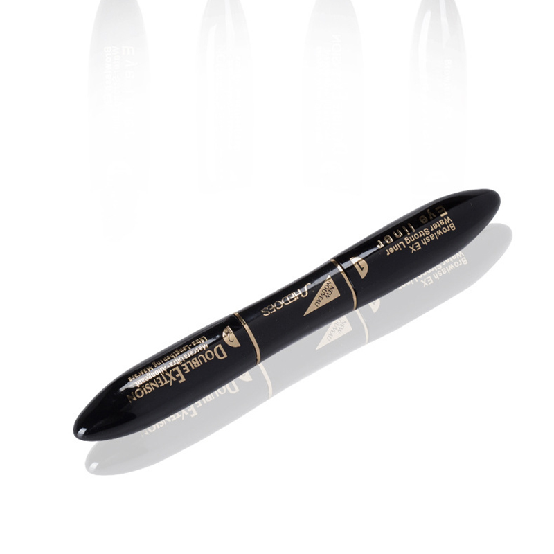 Double-ended Waterproof Mascara And Eyeliner Set For A Thicker, Longer, Curlier Look Without Smudging
