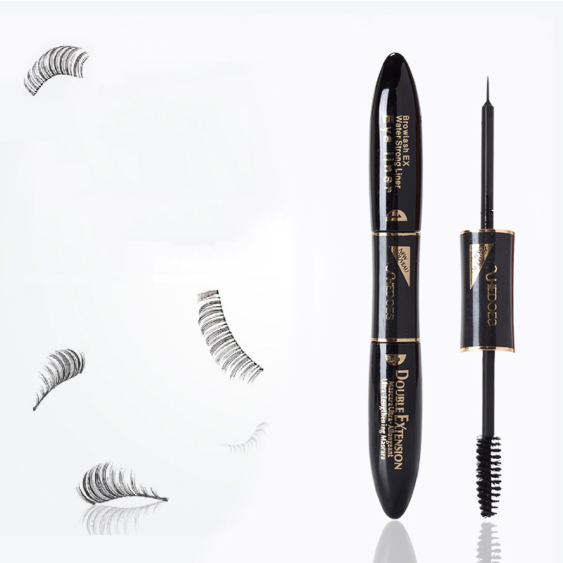 Double-ended Waterproof Mascara And Eyeliner Set For A Thicker, Longer, Curlier Look Without Smudging