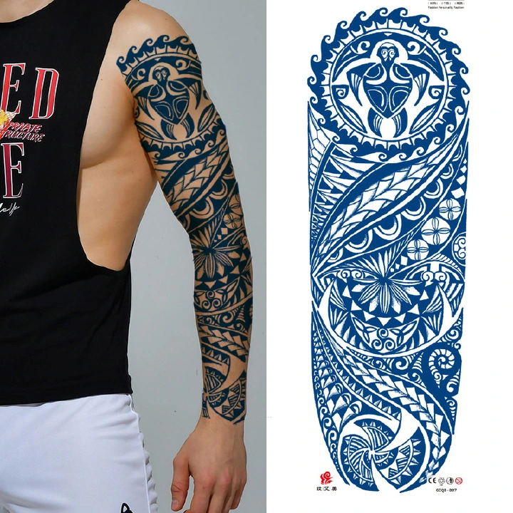 Full Arm Fruit Juice Tattoo Sticker Lasts For 15 Days Arm Tattoo Stickers Half a Permanent Tattoo Stickers