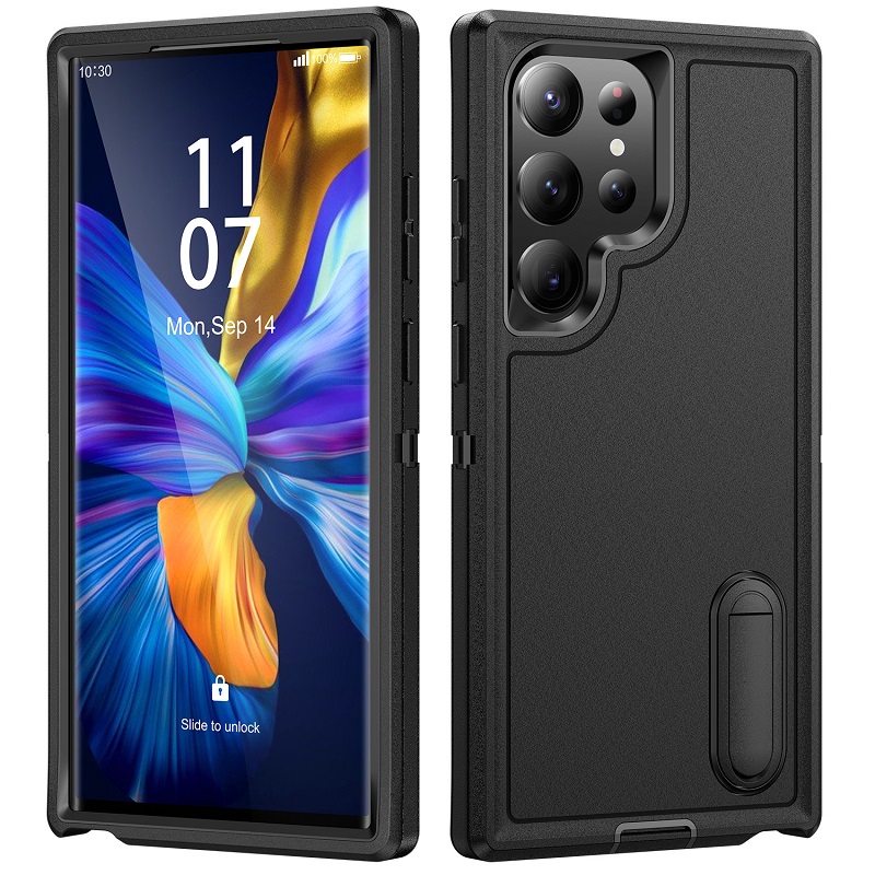 Defence Case for Samsung Galaxy S23 Ultra S22 Plus A54 A14 A53 A13 A52 A72 A32 A22 4G Defend Stand Shockproof Full-body Protection Case