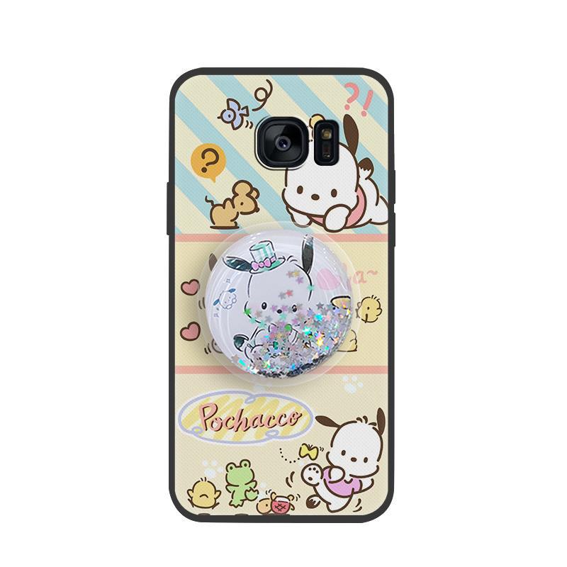 Phone Case for Samsung Galaxy S7 Edge Case Cute Fashion Silicona Shockproof Cover with Pop Socket Stand