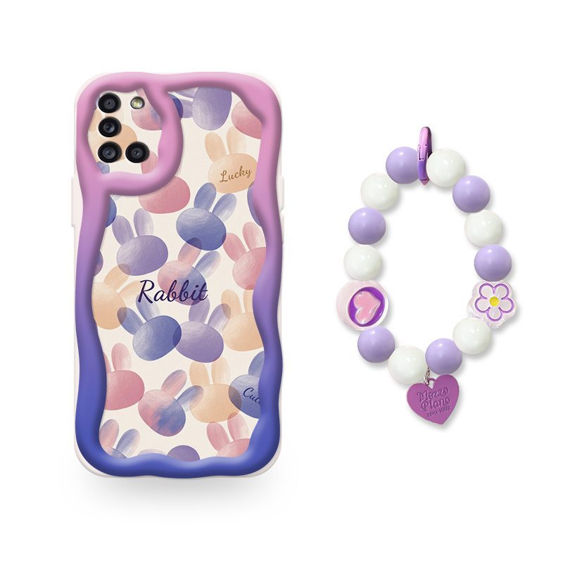 Phone Case for Samsung Galaxy A31 A51 Case Cute Fashion Silicona Shockproof Cover with Bracelet