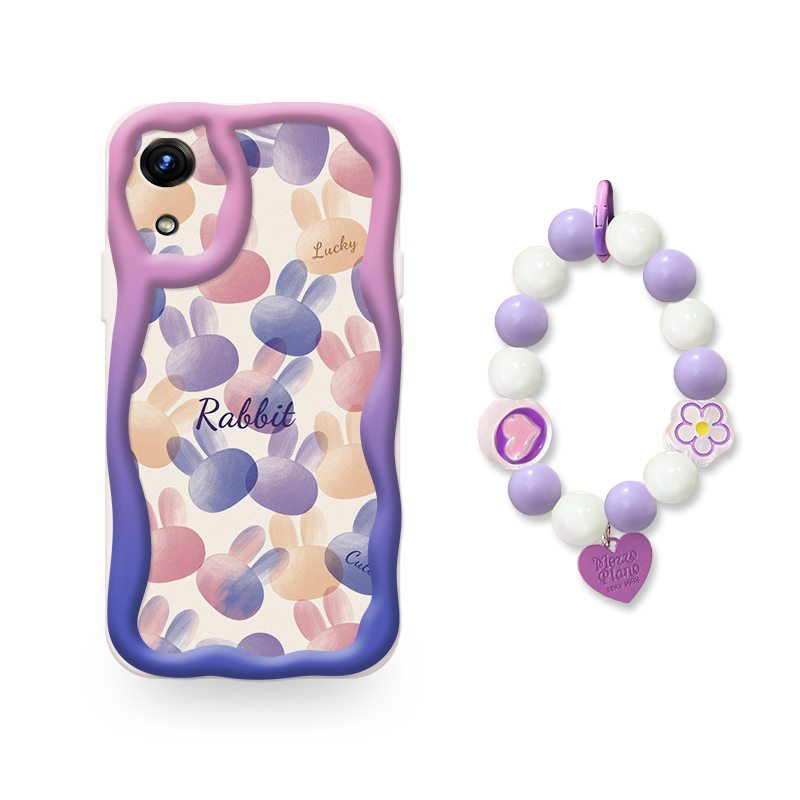 Phone Case for Samsung Galaxy A03 Core Case Cute Fashion Silicona Shockproof Cover with Bracelet