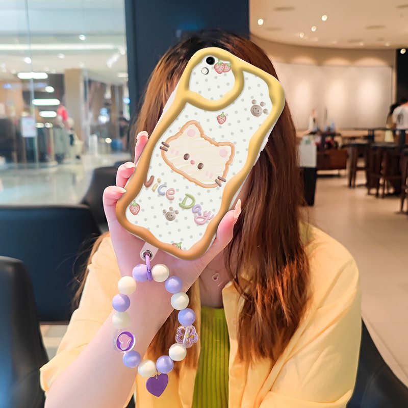 Phone Case for Xiaomi Redmi 9A Case Cute Fashion Silicona Shockproof Cover with Bracelet