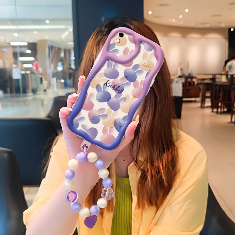 Phone Case for Xiaomi Redmi 9A Case Cute Fashion Silicona Shockproof Cover with Bracelet