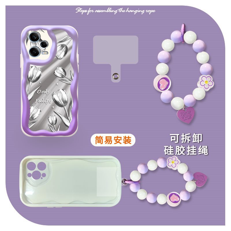 Phone case for Xiaomi Redmi Note 12 Pro 5G High-grade Literary Luxury Cute Charm Mirror Stereoscopic 3D for Women Ladies Girl Cover
