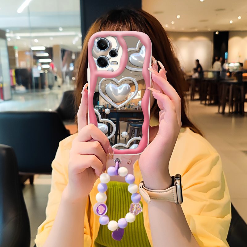 Phone case for Xiaomi Redmi Note 12 Pro 5G High-grade Literary Luxury Cute Charm Mirror Stereoscopic 3D for Women Ladies Girl Cover