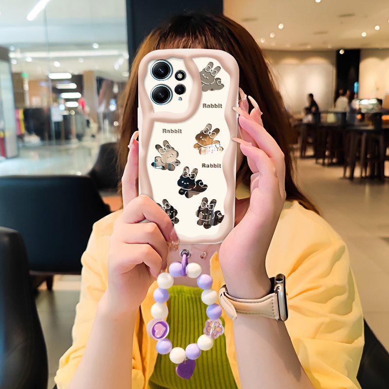 Phone case for Xiaomi Redmi Note 12 4G High-grade Literary Luxury Cute Charm Mirror Stereoscopic 3D for Women Ladies Girl Cover