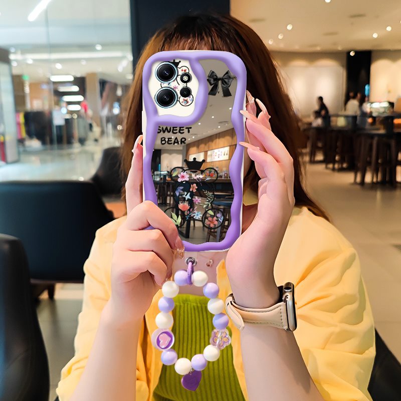 Phone case for Xiaomi Redmi Note 12 4G High-grade Literary Luxury Cute Charm Mirror Stereoscopic 3D for Women Ladies Girl Cover