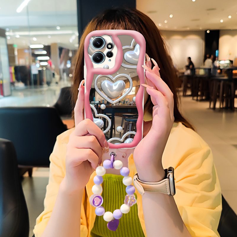 Phone case for Xiaomi Redmi Note 12 4G High-grade Literary Luxury Cute Charm Mirror Stereoscopic 3D for Women Ladies Girl Cover