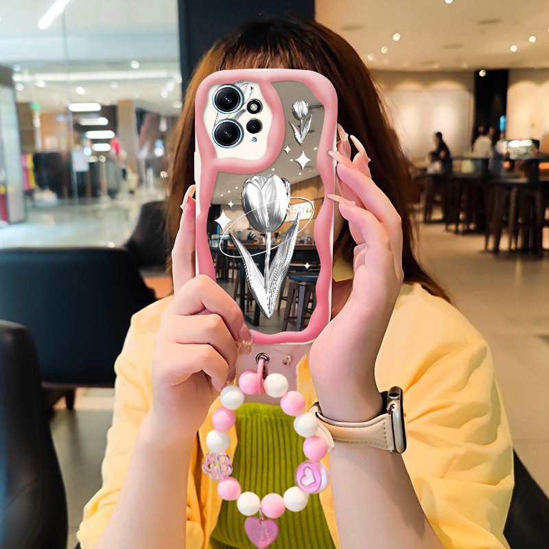 Phone case for Xiaomi Redmi Note 12 4G High-grade Literary Luxury Cute Charm Mirror Stereoscopic 3D for Women Ladies Girl Cover