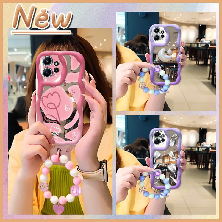 Phone case for Xiaomi Redmi Note 12 4G High-grade Literary Luxury Cute Charm Mirror Stereoscopic 3D for Women Ladies Girl Cover