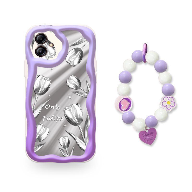 Phone case for Samsung Galaxy A04E High-grade Literary Luxury Cute Charm Mirror Stereoscopic 3D for Women Ladies Girl Cover