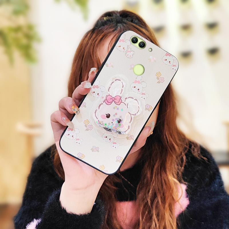 Phone Case for Huawei Nova 2 Plus Case Cute Fashion Silicona Shockproof Cover with Pop Socket Stand