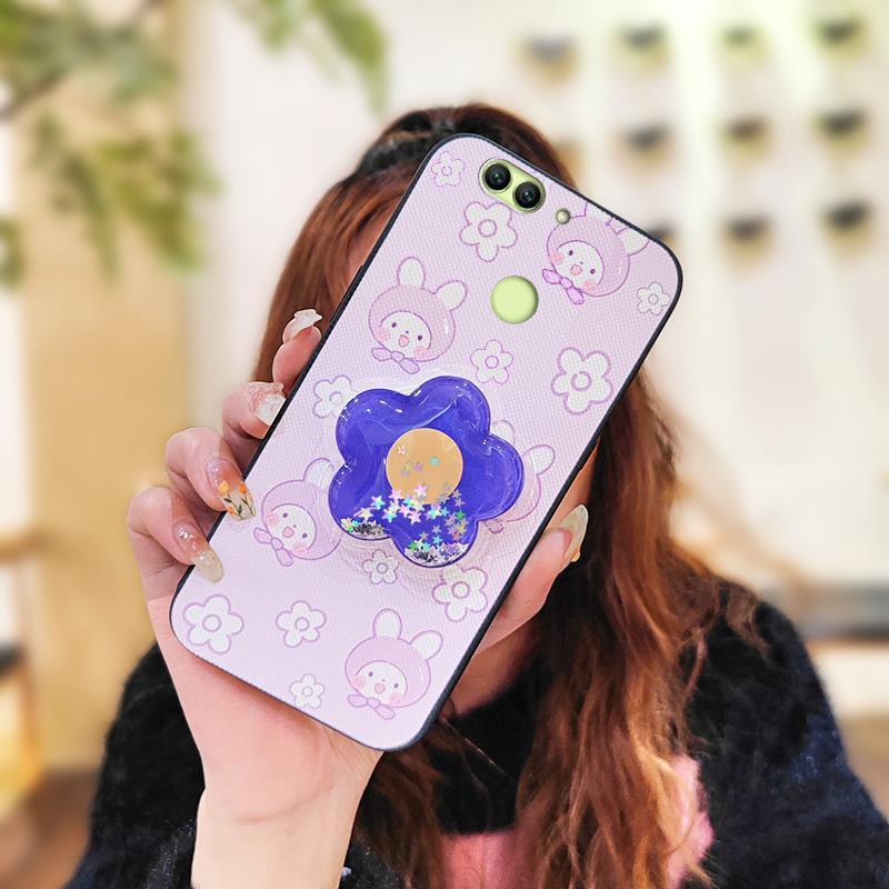 Phone Case for Huawei Nova 2 Plus Case Cute Fashion Silicona Shockproof Cover with Pop Socket Stand