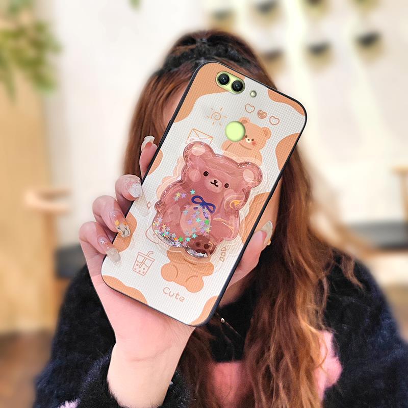 Phone Case for Huawei Nova 2 Plus Case Cute Fashion Silicona Shockproof Cover with Pop Socket Stand