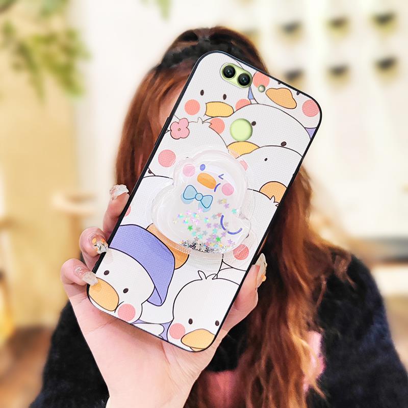 Phone Case for Huawei Nova 2 Plus Case Cute Fashion Silicona Shockproof Cover with Pop Socket Stand