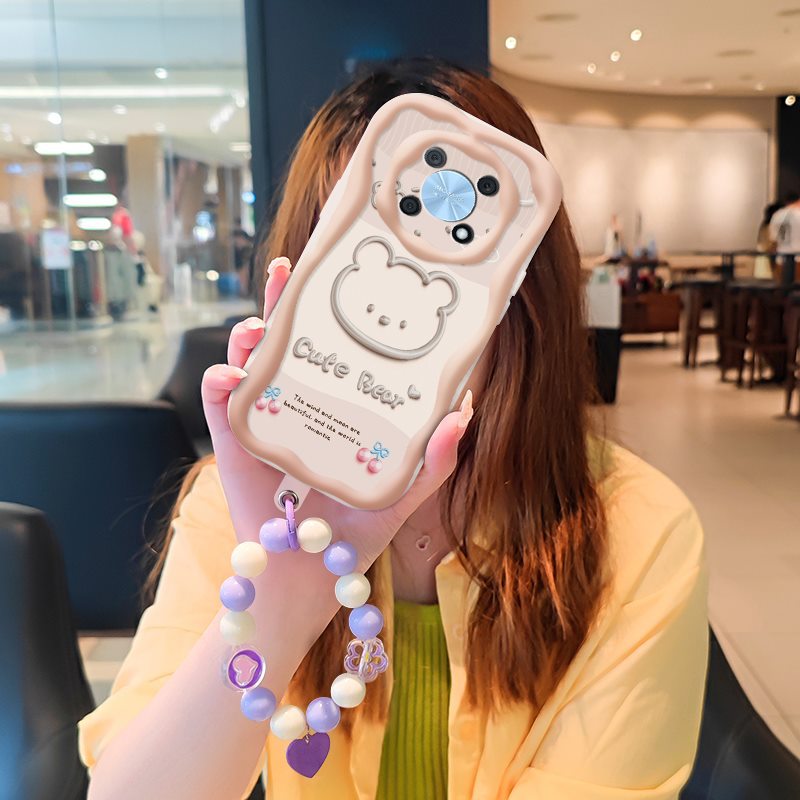 Phone Case for Huawei Nova Y90 Case Interesting Design Fashion Silicona Shockproof Cover with Bracelet