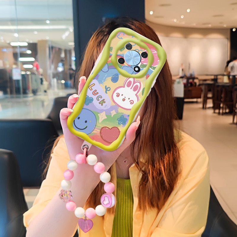 Phone Case for Huawei Nova Y90 Case Interesting Design Fashion Silicona Shockproof Cover with Bracelet