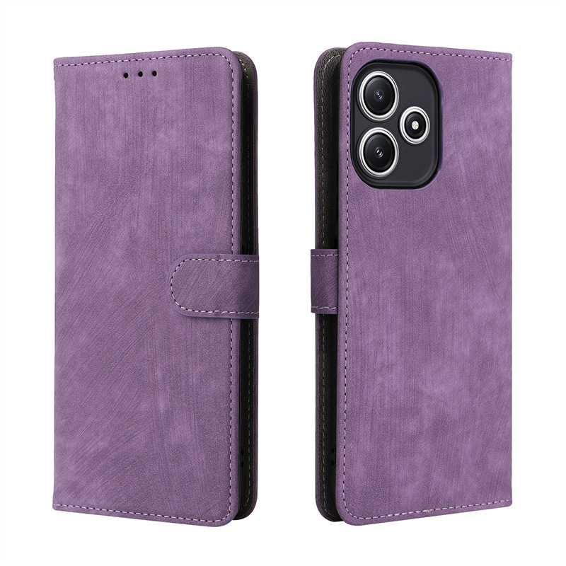Flip Cover for Xiaomi Redmi Note 12R PU Leather Phone Case Full-Body Protection Shockproof [RFID Blocking] Wallet Cover With Hand Strap