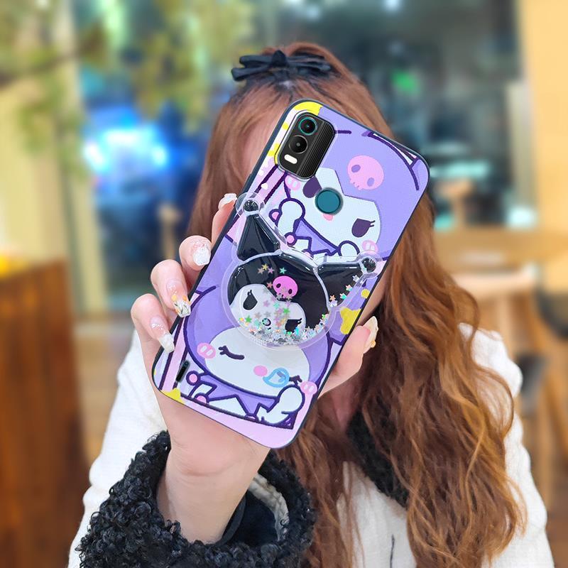 Phone Case for Nokia C21 Plus Case Cute Fashion Silicona Shockproof Cover with Pop Socket Stand