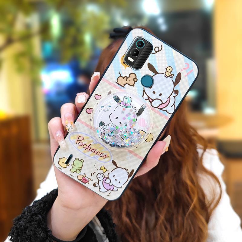 Phone Case for Nokia C21 Plus Case Cute Fashion Silicona Shockproof Cover with Pop Socket Stand