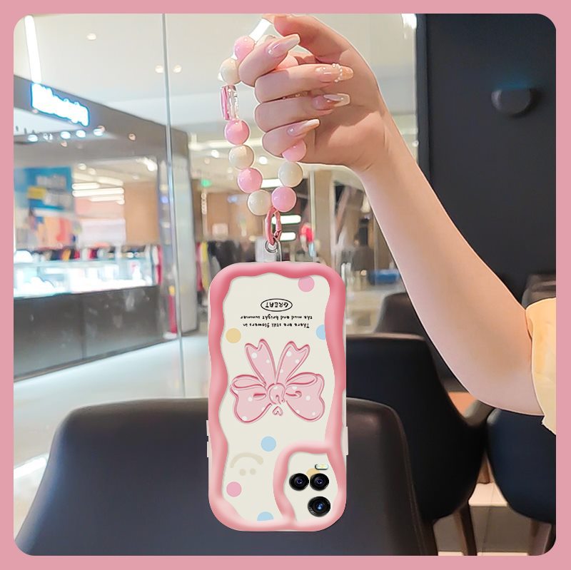 Phone Case for VIVO Y21 2021/Y21S/Y33S 4G/Y32 Case Interesting Design Fashion Silicona Anti-fall Shockproof Cover with Bracelet