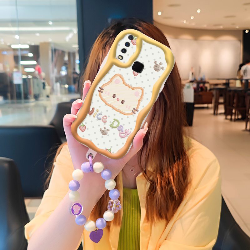 Phone Case for VIVO Y17 / Y15/Y12 Case Interesting Design Fashion Silicona Anti-fall Shockproof Cover with Bracelet