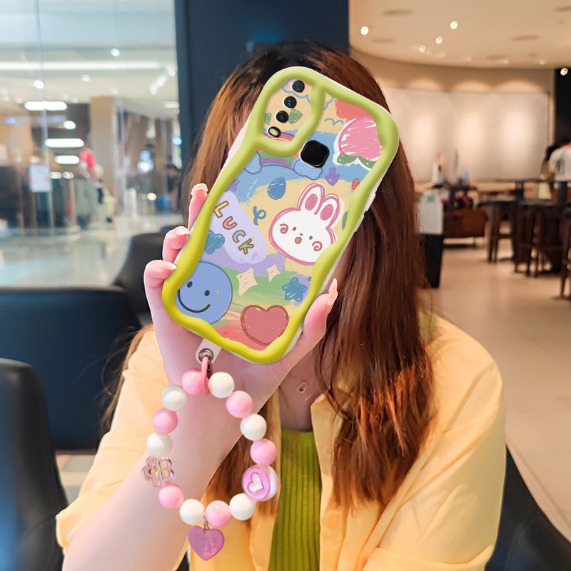 Phone Case for VIVO Y17 / Y15/Y12 Case Interesting Design Fashion Silicona Anti-fall Shockproof Cover with Bracelet