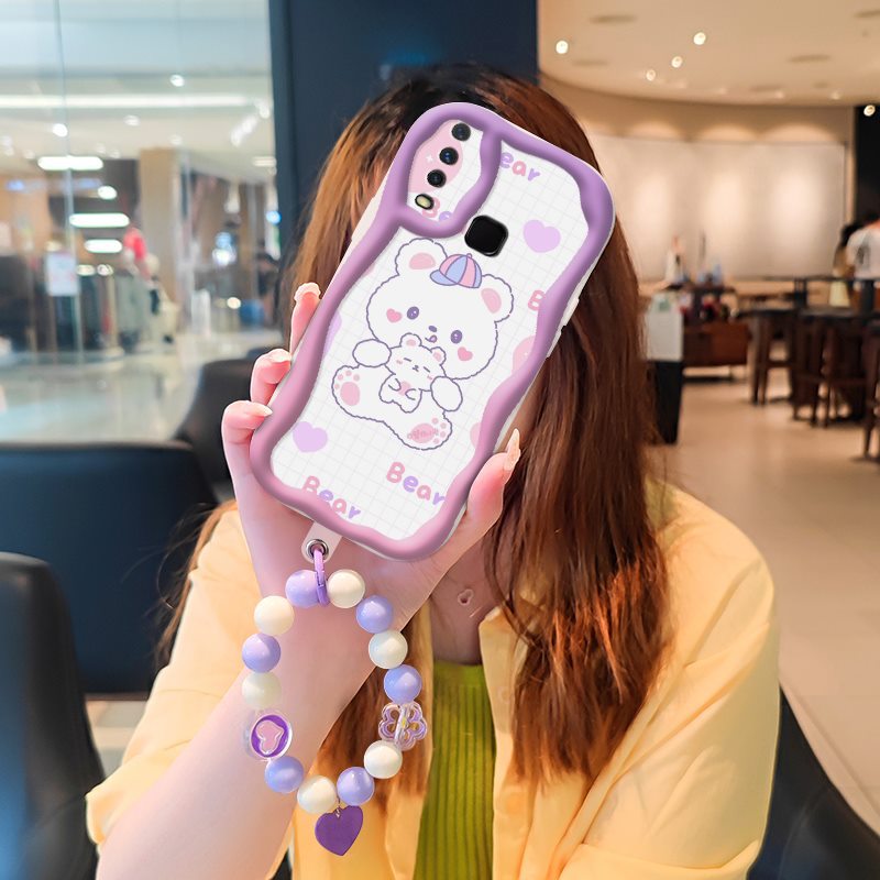 Phone Case for VIVO Y17 / Y15/Y12 Case Interesting Design Fashion Silicona Anti-fall Shockproof Cover with Bracelet