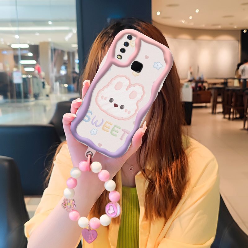 Phone Case for VIVO Y17 / Y15/Y12 Case Interesting Design Fashion Silicona Anti-fall Shockproof Cover with Bracelet