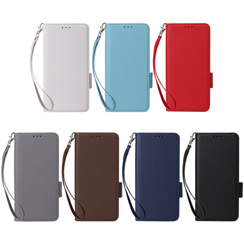 Wallet Flip Cover for Realme C53  / Realme C51 Case Lychee Pattern Leather Magnetic Flip Folio Stand Phone Cover with Card Holder