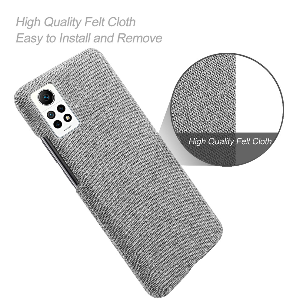 Phone Case for Xiaomi Redmi Note 12 Pro 4G Smooth Fabric Case Shock-Proof Bumper Cover