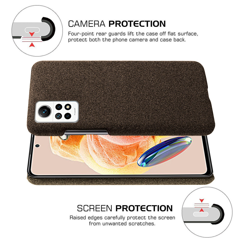 Phone Case for Xiaomi Redmi Note 12 Pro 4G Smooth Fabric Case Shock-Proof Bumper Cover