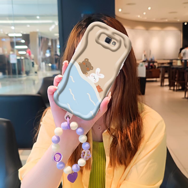 Phone Case for Samsung Galaxy J7 Prime 2 High-grade Literary Luxury Cute Cartoon Fashion Shockproof Bumper Drop-protection Case
