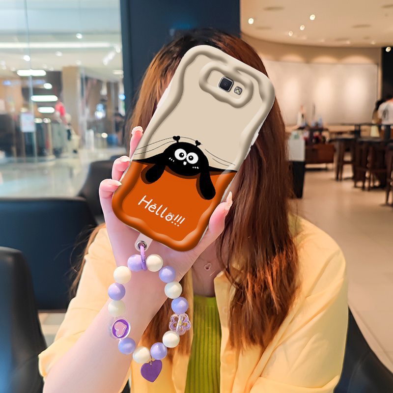 Phone Case for Samsung Galaxy J7 Prime 2 High-grade Literary Luxury Cute Cartoon Fashion Shockproof Bumper Drop-protection Case