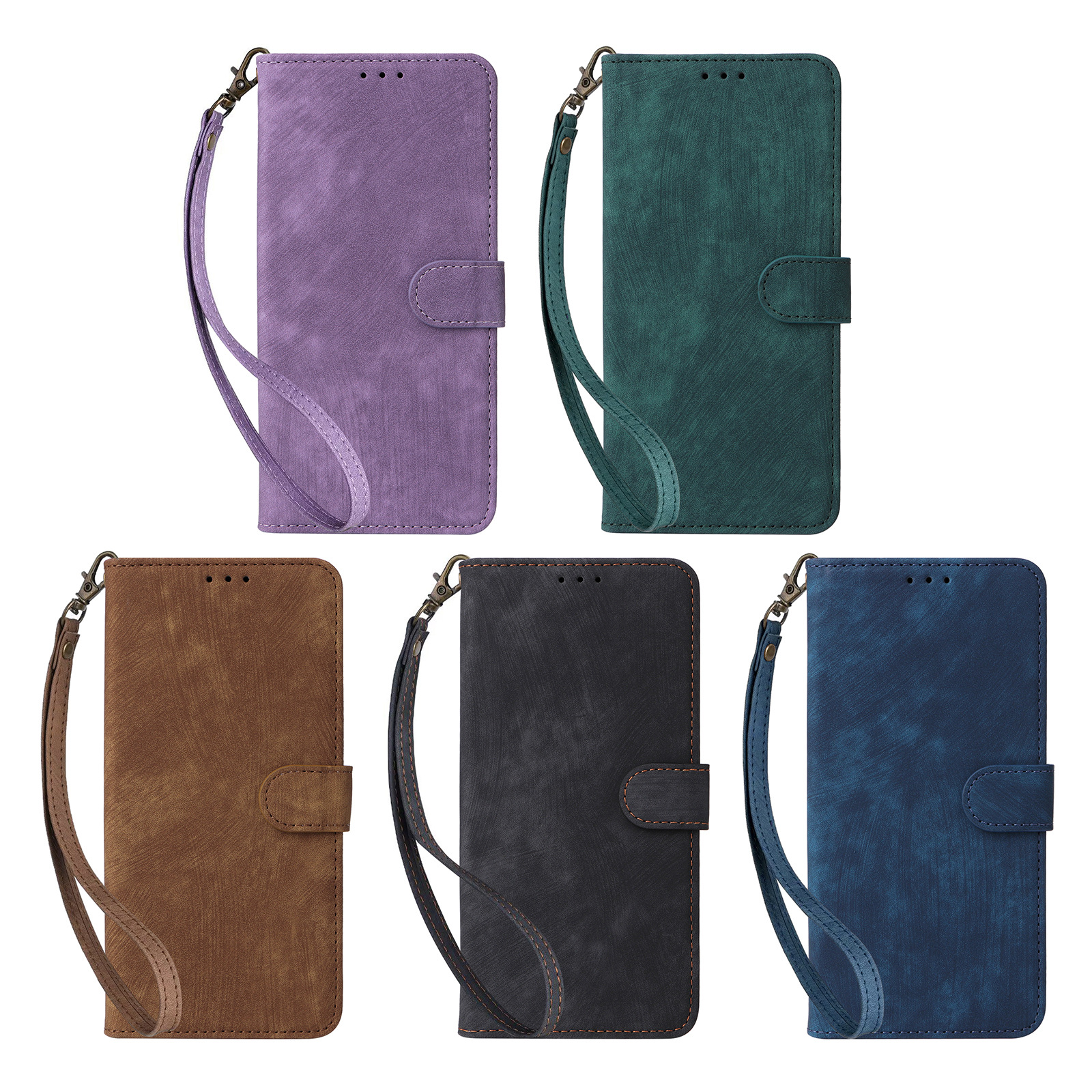 Flip Cover for Tecno Phantom X2 / Phantom X2 Pro PU Leather Phone Case Full-Body Protection Shockproof [RFID Blocking] Wallet Cover With Hand Strap