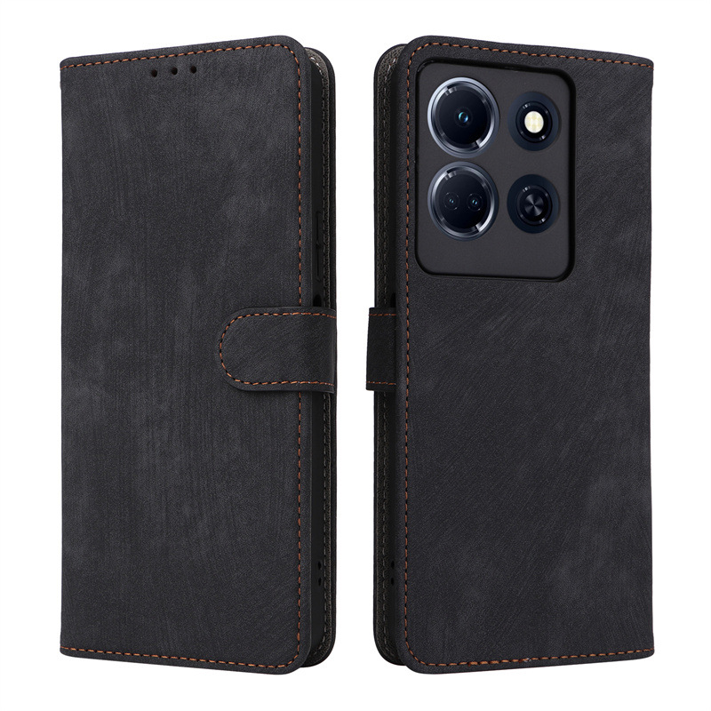 Flip Cover for Infinix Note 30 VIP PU Leather Phone Case Full-Body Protection Shockproof [RFID Blocking] Wallet Cover With Hand Strap