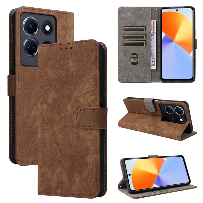 Flip Cover for Infinix Note 30 VIP PU Leather Phone Case Full-Body Protection Shockproof [RFID Blocking] Wallet Cover With Hand Strap