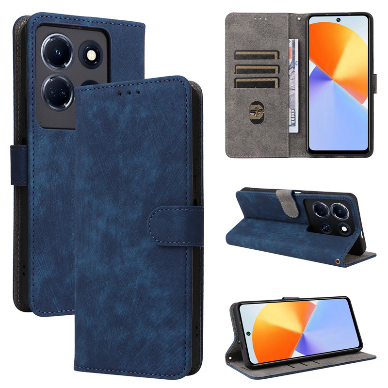 Flip Cover for Infinix Note 30 VIP PU Leather Phone Case Full-Body Protection Shockproof [RFID Blocking] Wallet Cover With Hand Strap